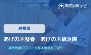 あげの木整骨あげの木鍼灸院　交通事故治療