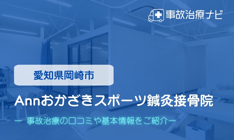 Annおかざきスポーツ鍼灸接骨院　交通事故治療